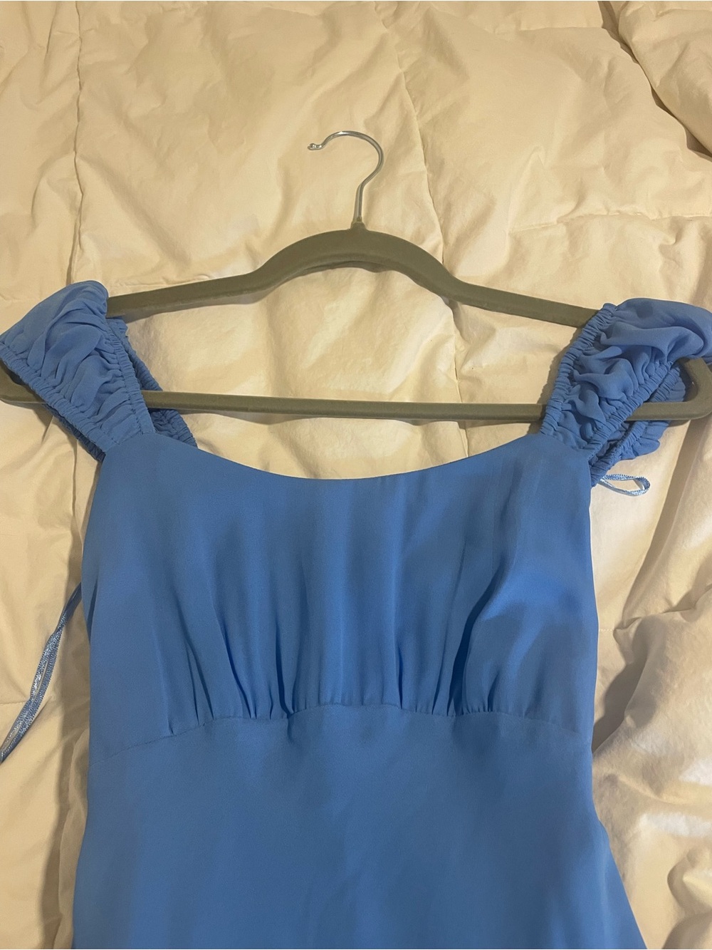 Abercrombie & Fitch Light Blue Square Neck Dress